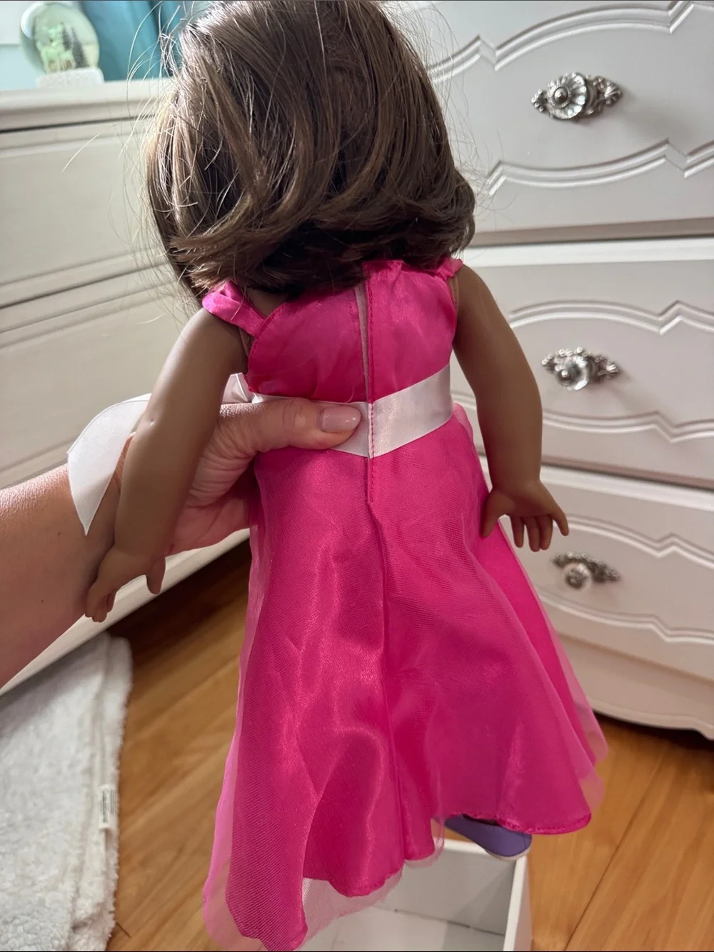 American Girl Doll in Lavender and Red Box